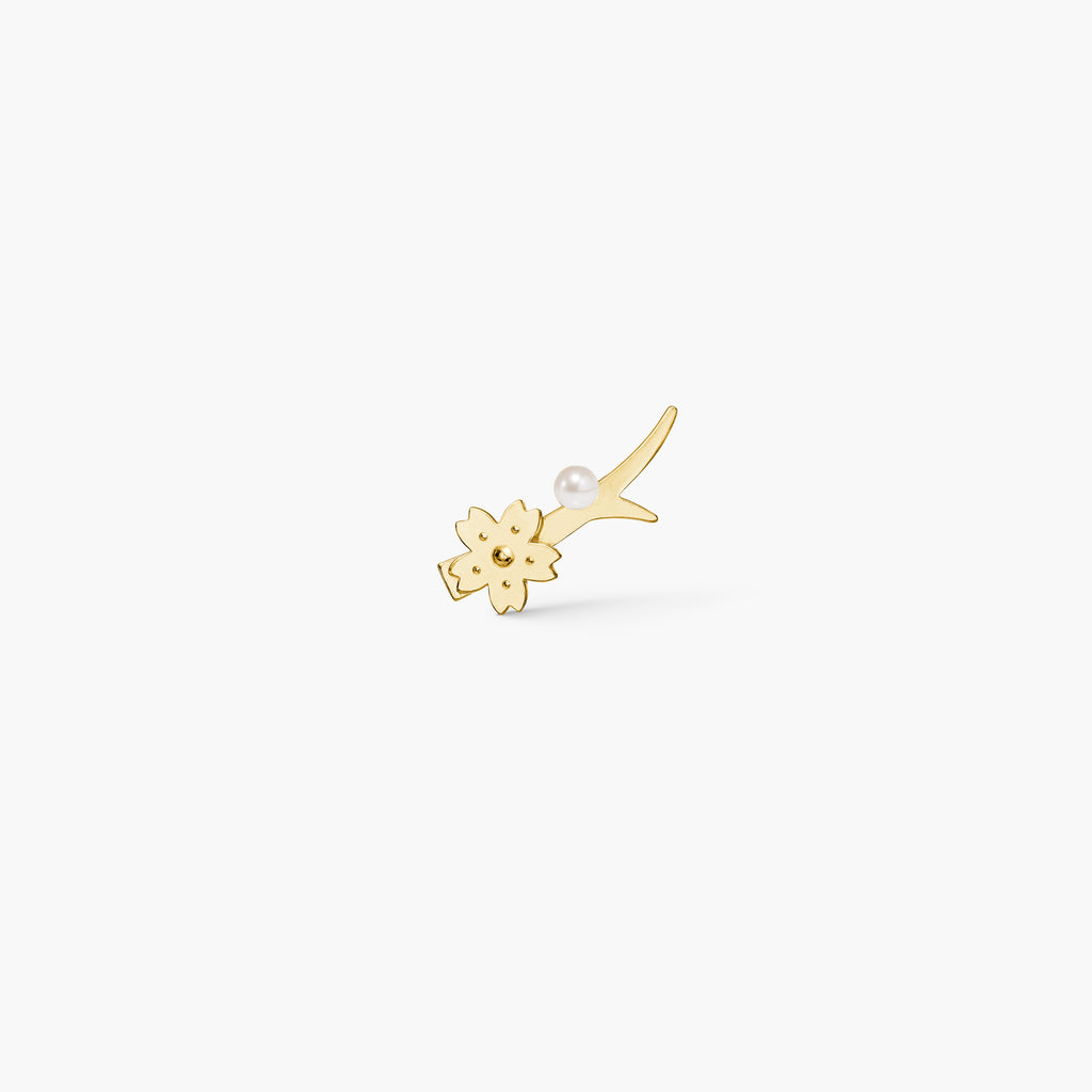 polar jewelry sakura cherry blossom flower ear crawler climber earrings gold pearl gift jewellery Polar Jewelry shop affordable fine jewelry gift for women jewellery joyful fun colourful scandinavian danish design shop now free delivery