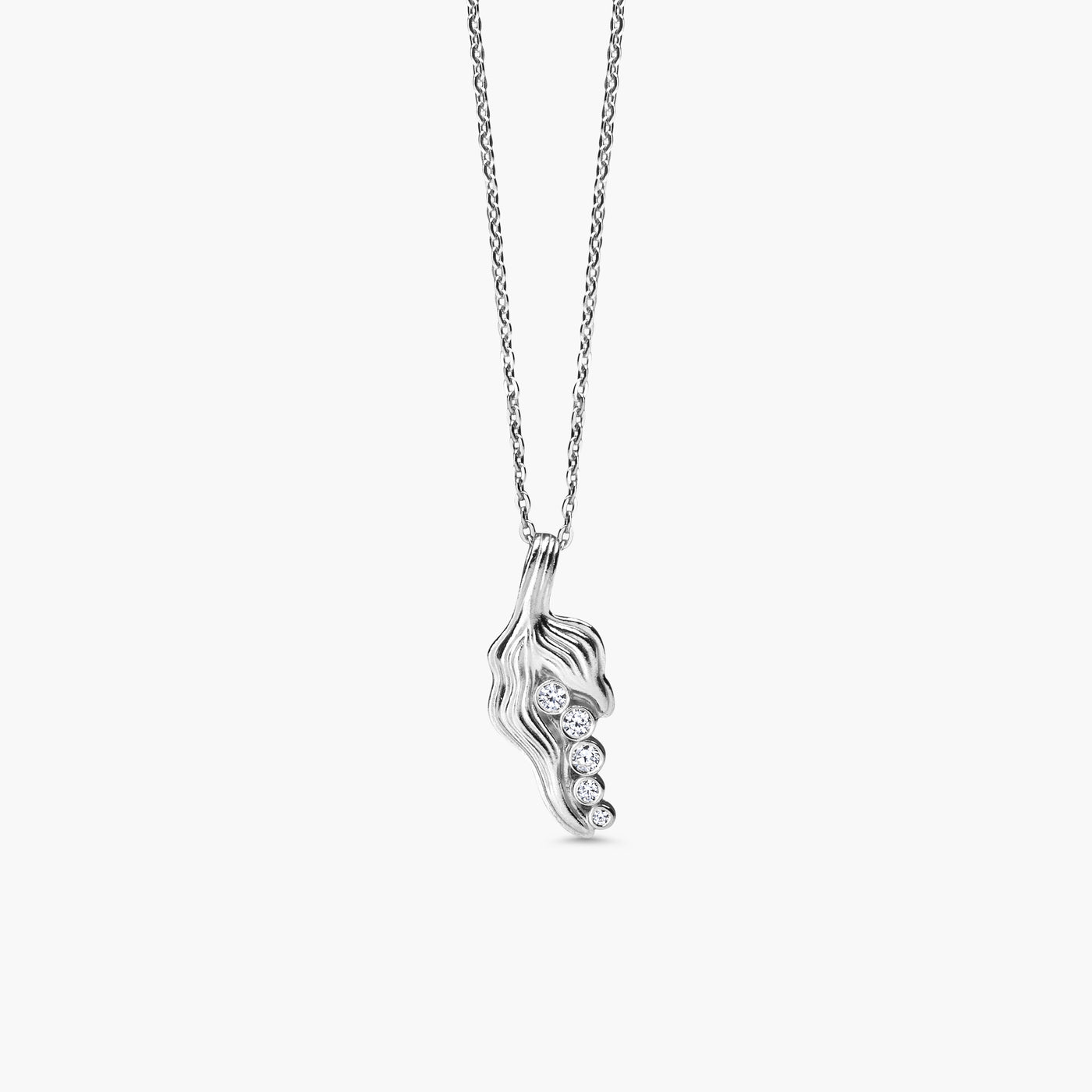 Five Peas from a Pod Necklace • White zirconia