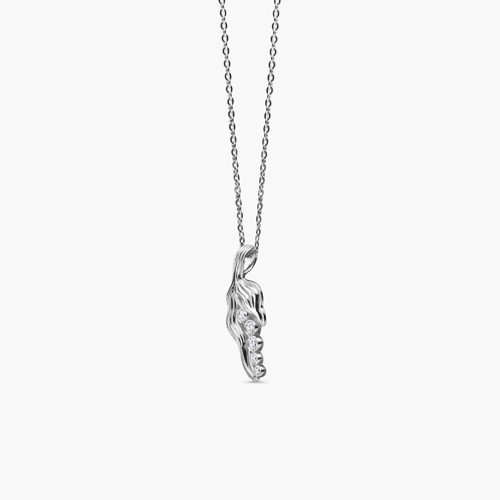 Five Peas from a Pod Necklace • White zirconia