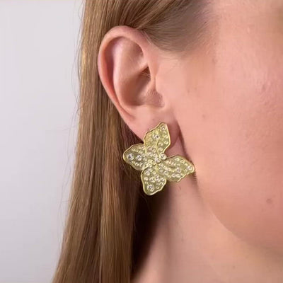 The Butterfly Earring • White zirconia
