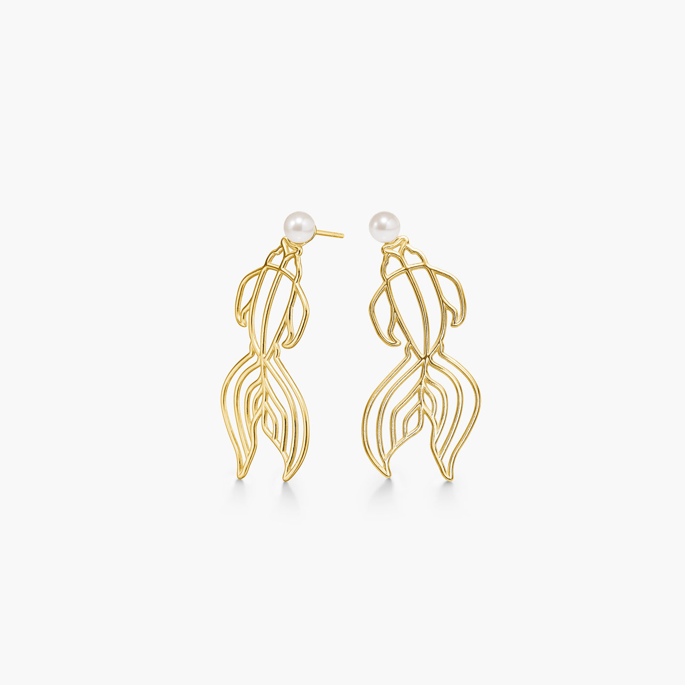 Polar jewelry koi earrings gold shop affordable fine jewelry gift for women jewellery joyful fun colourful scandinavian danish design