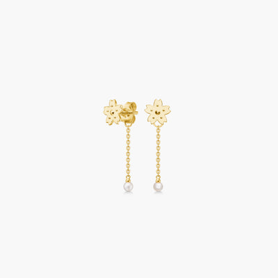 polar jewelry sakura backdrop cherry blossom flower earrings coral gold Polar Jewelry shop affordable fine jewelry gift for women jewellery joyful fun colourful scandinavian danish design shop now free delivery