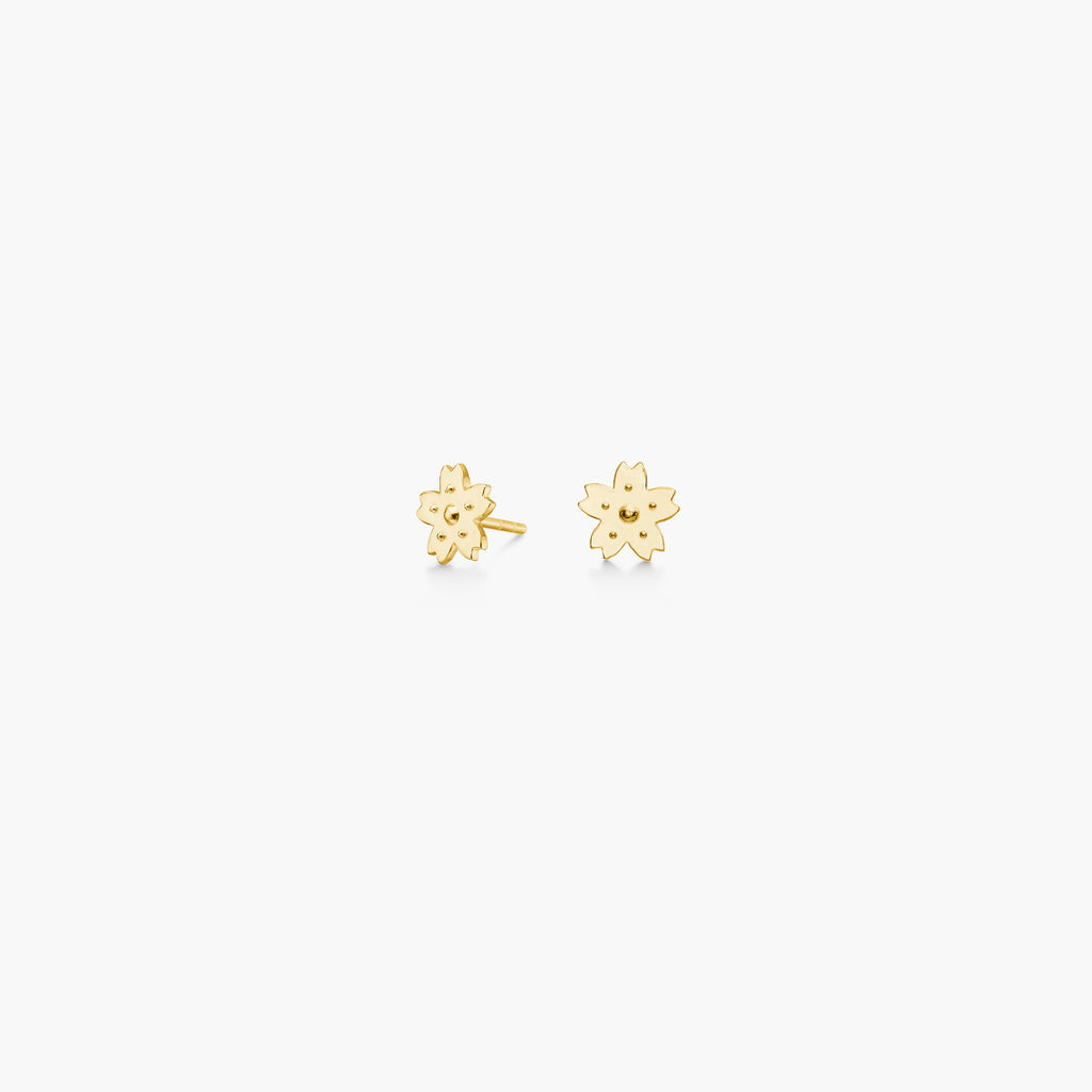 polar jewelry sakura backdrop cherry blossom flower earrings coral gold Polar Jewelry shop affordable fine jewelry gift for women jewellery joyful fun colourful scandinavian danish design shop now free delivery